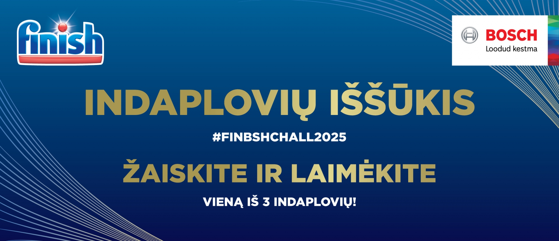 „Finish“ ir „Bosch“ indaplovių iššūkis